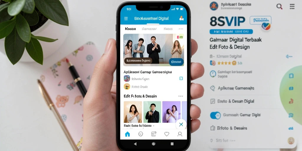 Antarmuka pengguna 8SVIP yang modern dan fungsional untuk edit gambar.