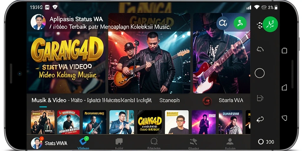 Tampilan antarmuka menarik dari GARANG4D untuk status WA Video.