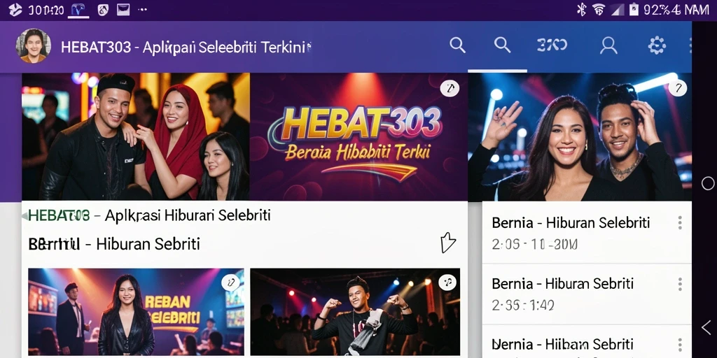 Tampilan antarmuka HEBAT303 yang bersih dan informatif.