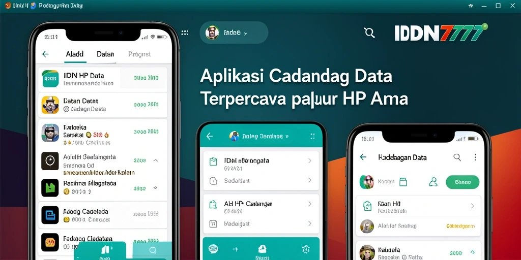 Tampilan antarmuka IDN777 yang mudah dan sederhana untuk cadangan data.