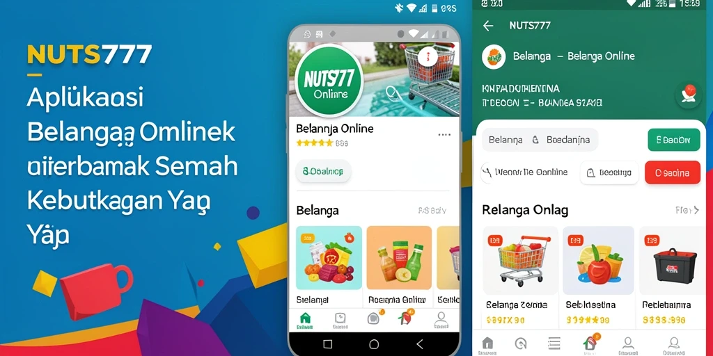 Tampilan antarmuka aplikasi NUTS777 untuk Belanja Online.