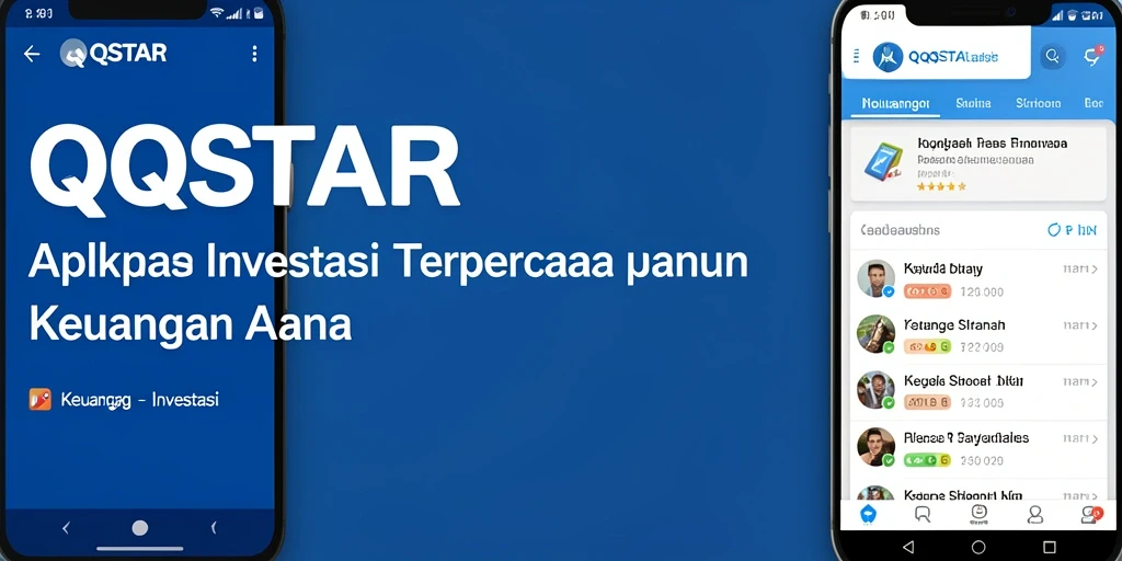Tampilan antarmuka utama QQSTAR menampilkan fitur Investasi yang lengkap.
